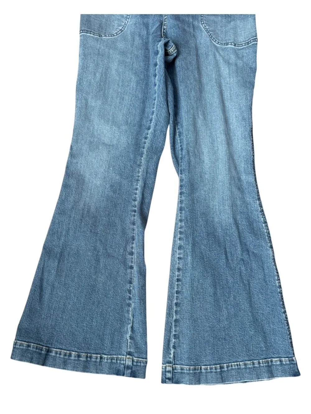Women’s Vintage Lee Classic Flare Denim Overalls - Picture 2 of 5